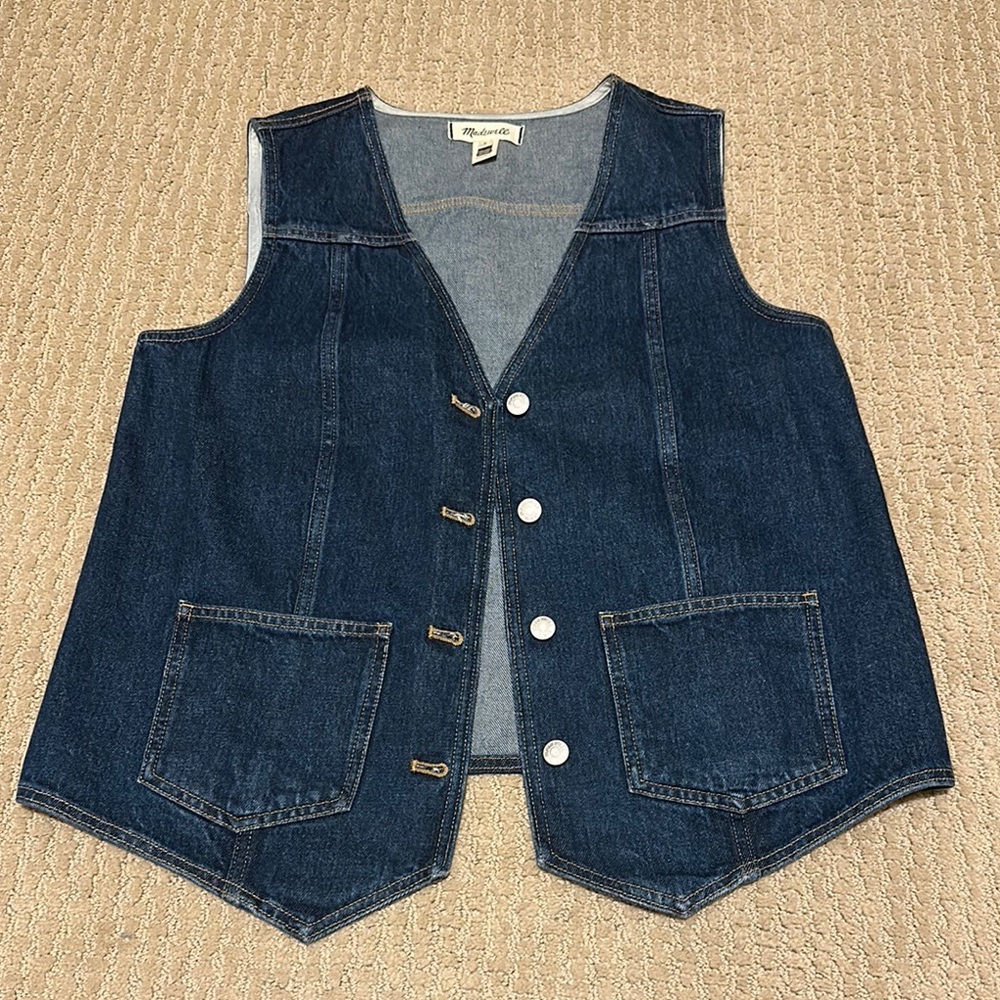 MADEWELL Dark Blue Denim Vest